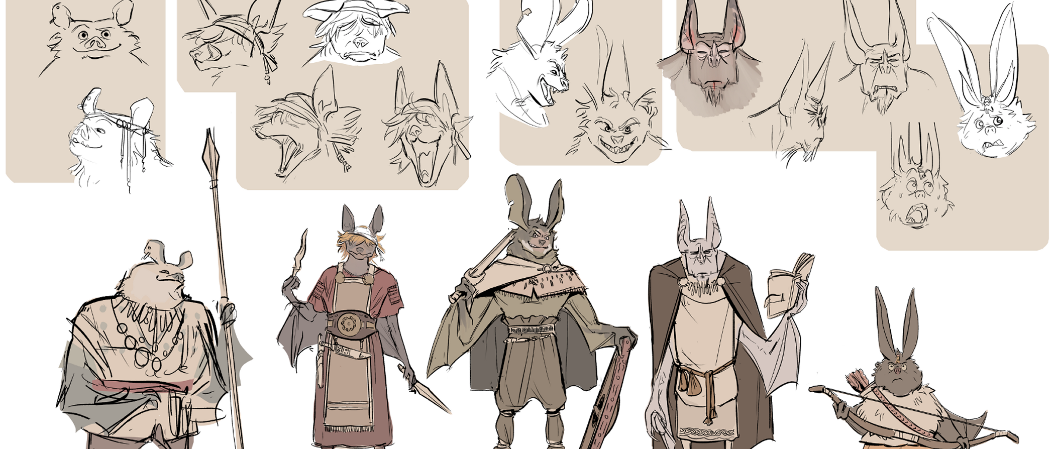 Gabrielle DO DUY - Character Designs for Bats of Pirates - a band of pirates thriving on the seas and learning to prosper as a cmomunity